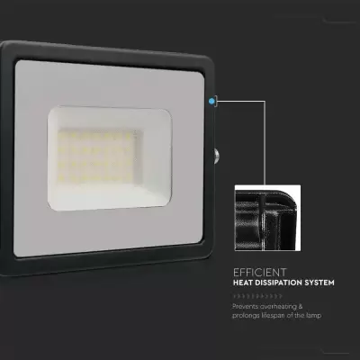 Proiector LED E-Series 30W corp negru Alb rece
