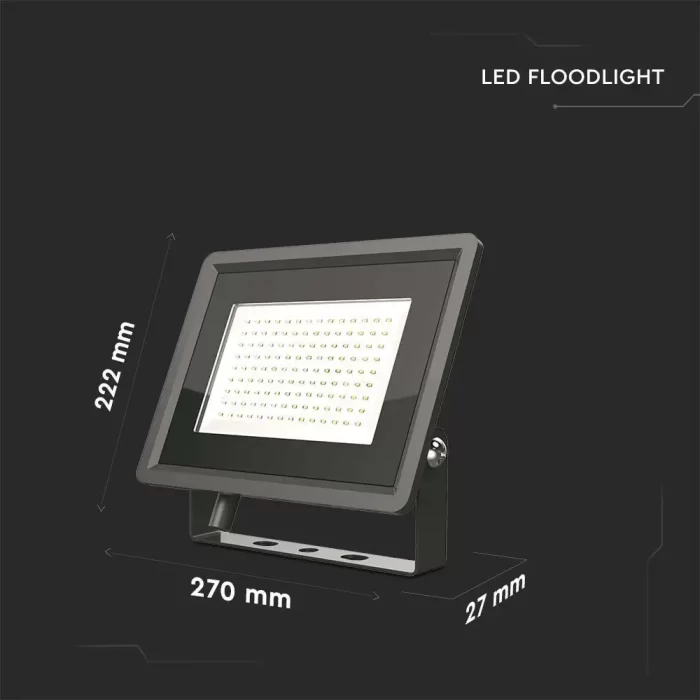 Proiector LED F-Series 100W corp negru Alb cald