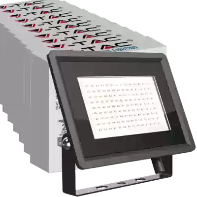 Set 10buc - Proiector LED F-Series 100W corp negru Alb rece
