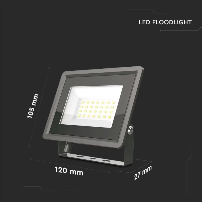 Proiector LED F-Series 20W corp negru Alb natural