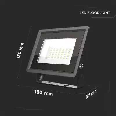 Proiector LED F-Series 50W corp negru Alb rece