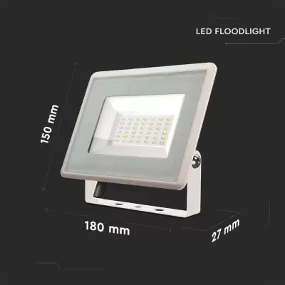 Proiector LED F-Series 50W corp alb Alb rece