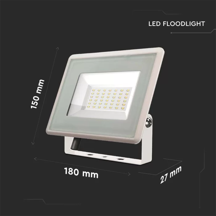 Proiector LED F-Series 50W corp alb Alb natural