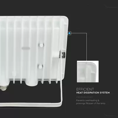 Proiector LED F-Series 50W corp alb Alb rece