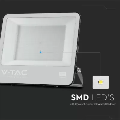 Proiector LED 200W corp negru SMD Alb rece 185lm/W