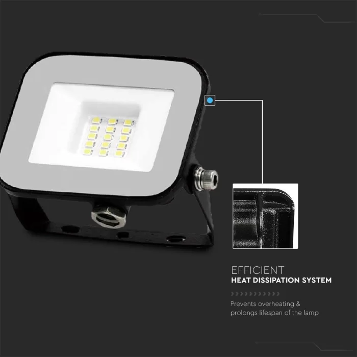 Proiector LED 10W corp negru SMD Chip Samsung PRO-S Alb rece