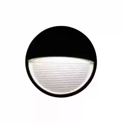 Spot LED 3W de treapta negru rotund alb natural