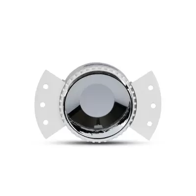 Corp Spot GU10 rotund cu rama alba + reflector crom