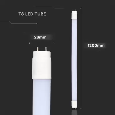 Tub LED T8 18W 120cm nanoplastic  Alb rece