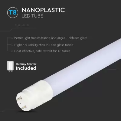 Tub LED T8 20W 150cm nanoplastic Alb cald
