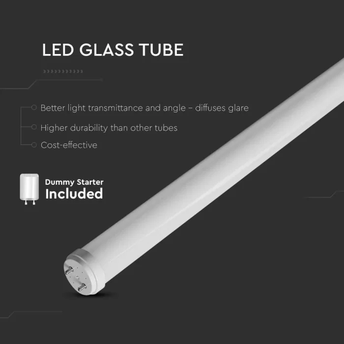Tub LED T8 9W 60cm sticla cutie 25 buc Alb cald 