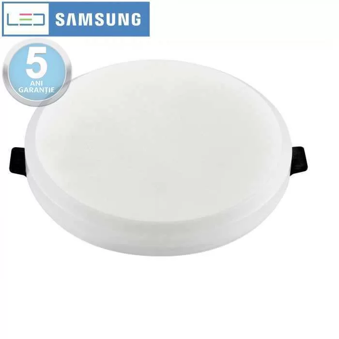 Panou LED chip Samsung cadru subtire 20W rotund Alb natural