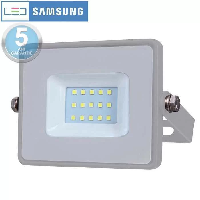 Proiector LED chip Samsung 10W corp gri Alb rece