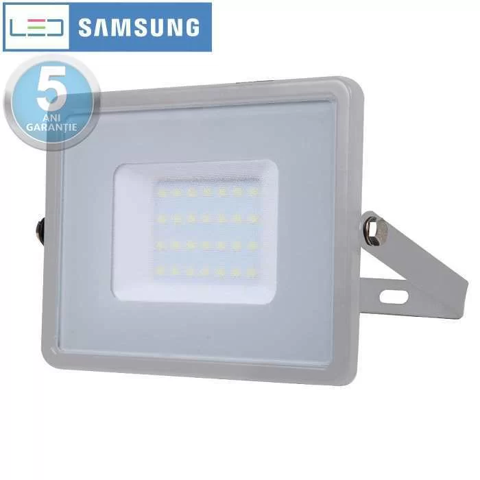Proiector LED chip Samsung 30W corp gri Alb natural