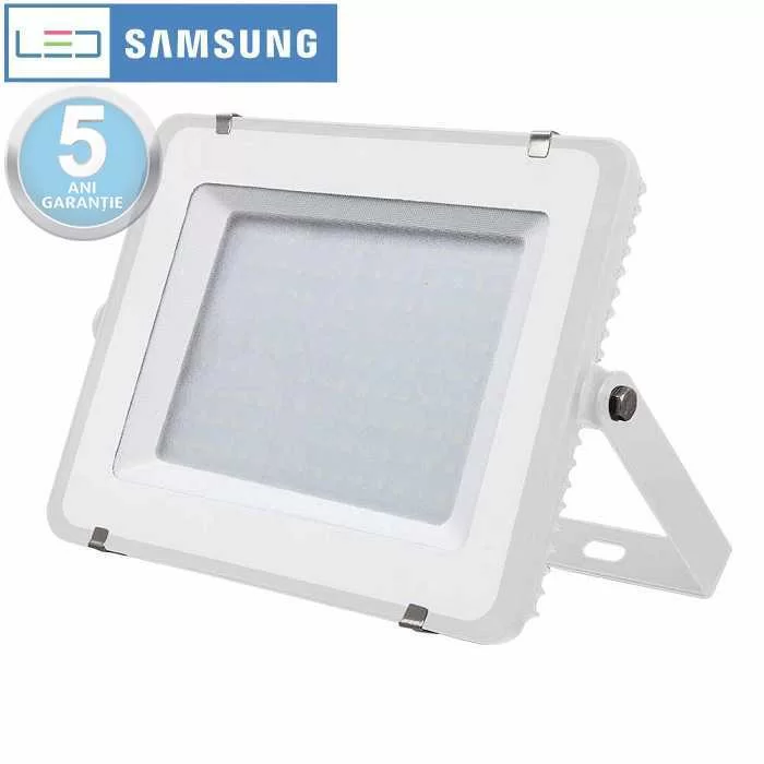 Proiector LED chip Samsung 150W corp alb, Alb cald