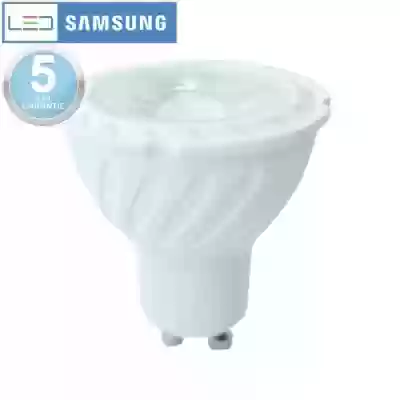 Bec spot LED chip Samsung 7W GU10 cu lupa Alb natural