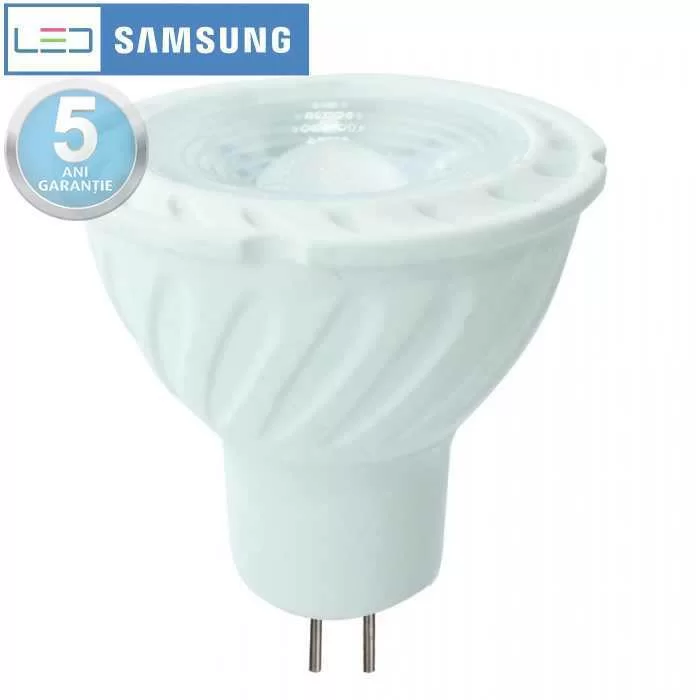 Bec spot LED chip Samsung 6.5W MR16 12V Plastic Alb natural 38°