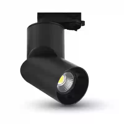 Lampa LED pe Sina - 20 W - corp negru rotund Alb natural