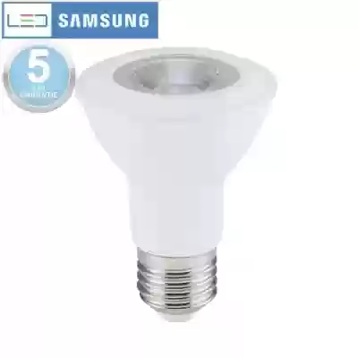 Bec LED chip Samsung 7W E27 PAR20 Alb cald