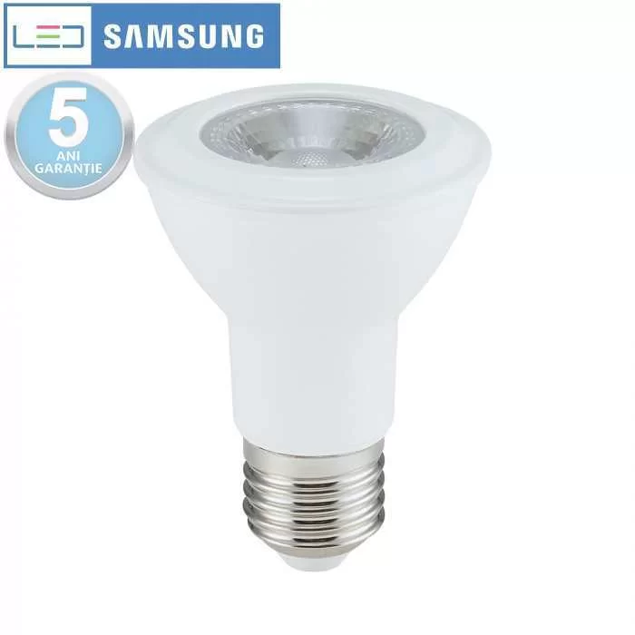 Bec LED chip Samsung 7W E27 PAR20 Alb natural
