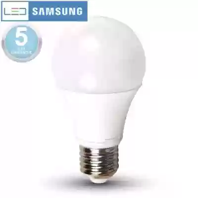 Bec LED chip Samsung 8.5W E27 A60 termoplastic alb cald