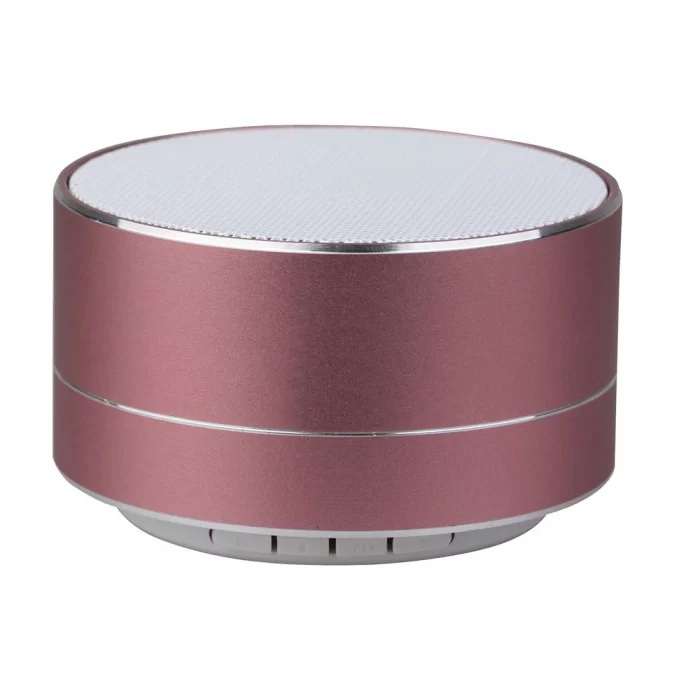 Boxă metalica cu Bluetooth Microfon & TF Card Slot Baterie 400mah roz aurie