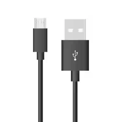Cablu 1 M Micro USB negru - argintiu
