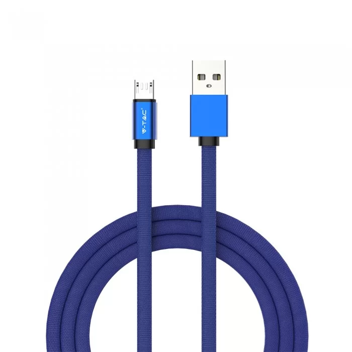 Cablu 1 M Micro USB albastru - rubiniu