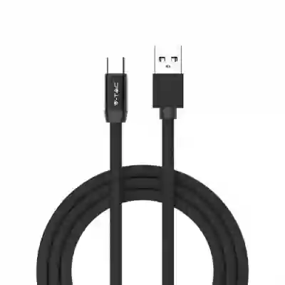 Cablu 1 M type C USB negru - rubiniu