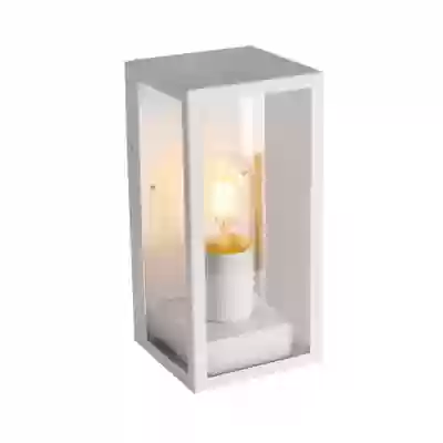 Lampa perete 1xE27 alb mat sticla transparenta