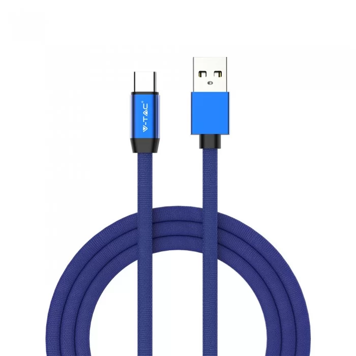 Cablu 1 M type C USB albastru - rubiniu