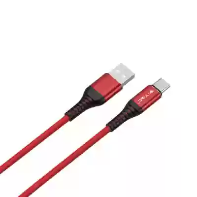 Cablu 1 M type C USB rosu - auriu