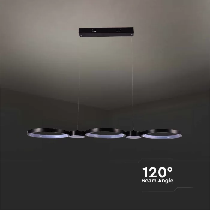 Lampa LED suspendata designer 38W neagra 4000K