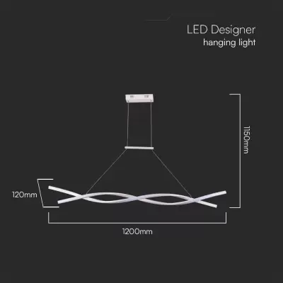 Lampa LED suspendata designer 30W alba 3000K