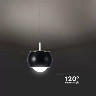 Pendant LED 9W negru D10cm 3000K