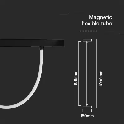 Tub flexibil LED magnetic pe sina 11W 1m 4000K