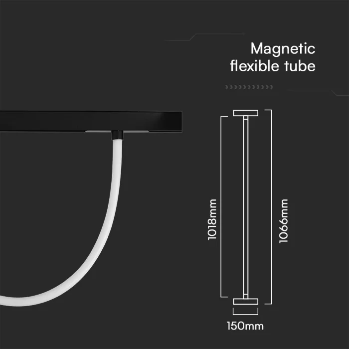 Tub flexibil LED magnetic pe sina 11W 1m 3000K