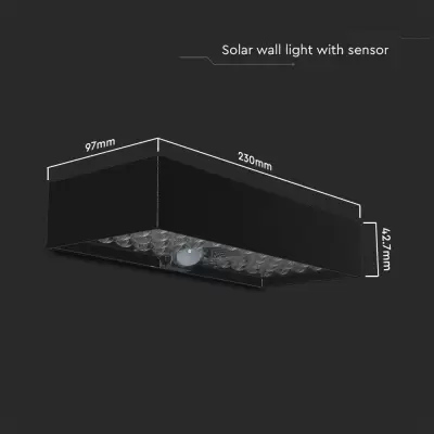 Aplica LED Solara cu senzor 6W 4000K neagra