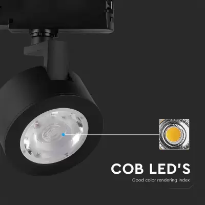 Lampa LED COB pe Sina 30 W corp negru 3in1