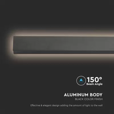 Aplica LED liniara 28W negru 3000K IP65