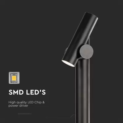 Lampa LED bidirectionala cu stalp 4W 4000K neagra
