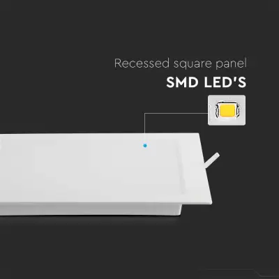 Spot LED incastrat 6W - patrat 6500K