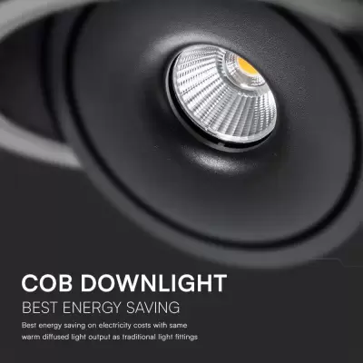 Spot LED COB  ajustabil 28W 3 in 1 negru