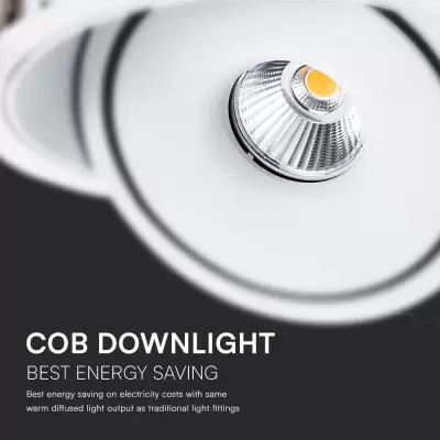 Spot LED COB  ajustabil 12W 3 in 1 alb