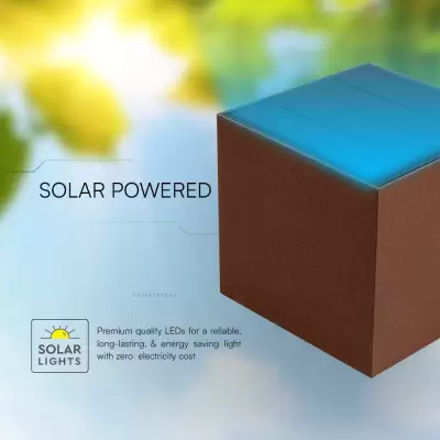 Aplica LED COB Solara cu senzor 9W 3000K ruginie