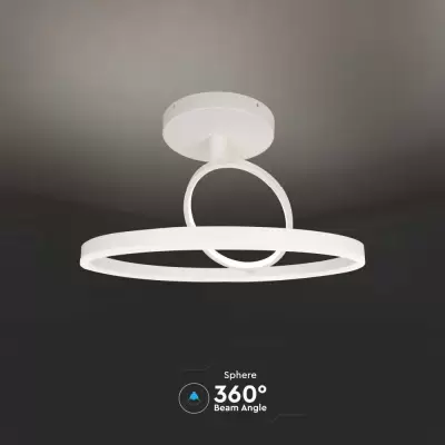Plafoniera LED designer 38W alba dubla 3000K