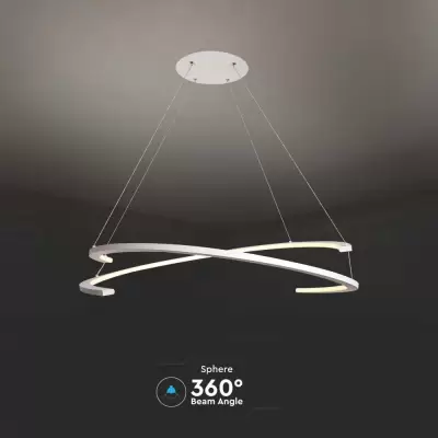Lampa suspendata LED 48W dimabila alba semicerc 80x120cm 4000K