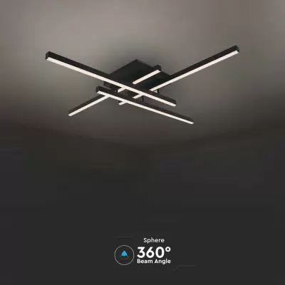 Plafoniera LED designer 38W neagra dimabila 3000K