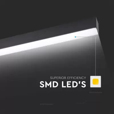Lampa LED liniara aplicata chip Samsung 40W corp negru 6400K