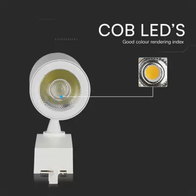 Lampa LED COB pe Sina - 35 W - corp alb Alb cald
